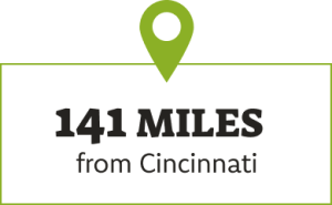 141 miles from Cincinnati