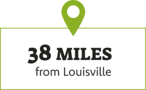 38 miles from Louisville